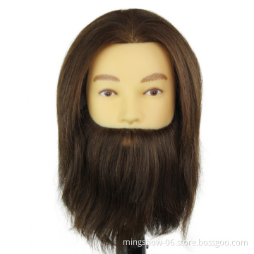 Cheap price Wholesale male human real hair practice training mannequin head with mustache